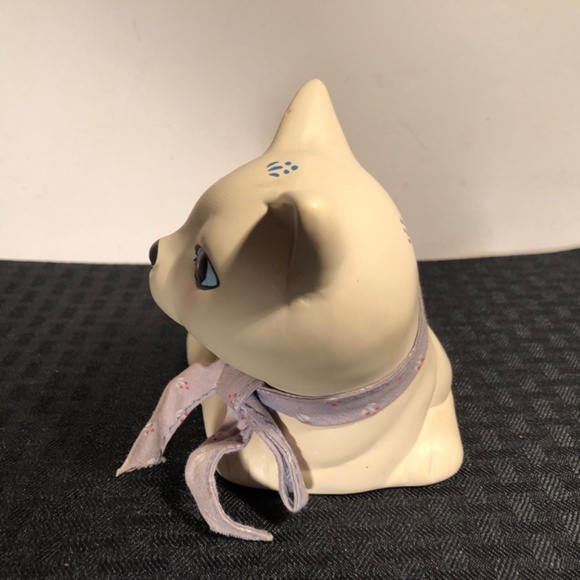 Vtg Flambro speckled beige ceramic cat - Picture 3 of 13